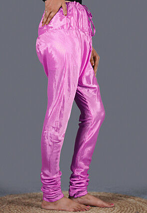 Solid Color Shantoon Churidar in Pink