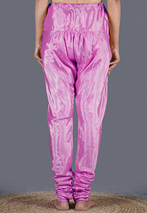 Solid Color Shantoon Churidar in Pink