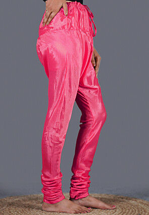 Solid Color Shantoon Churidar in Pink