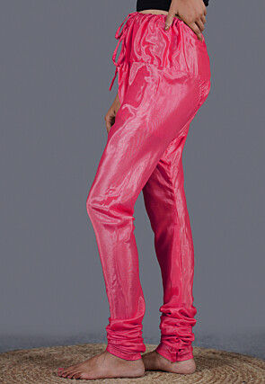 Solid Color Shantoon Churidar in Pink