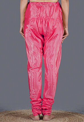 Solid Color Shantoon Churidar in Pink