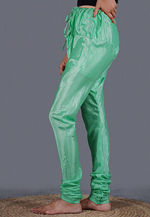 Solid Color Shantoon Churidar in Sea Green