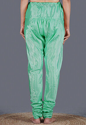 Solid Color Shantoon Churidar in Sea Green