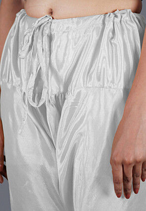 Solid Color Shantoon Churidar in White