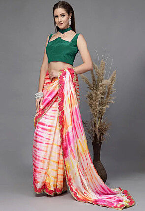 Solid Color Taffeta Silk Blouse in Teal Green