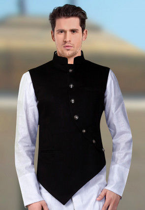Black Nehru Jackets Ethnic Wear for Men Buy Latest Indian Outfits for Men Online Utsav Fashion