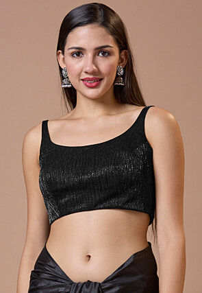 Solid Color Tissue Blouse in Black