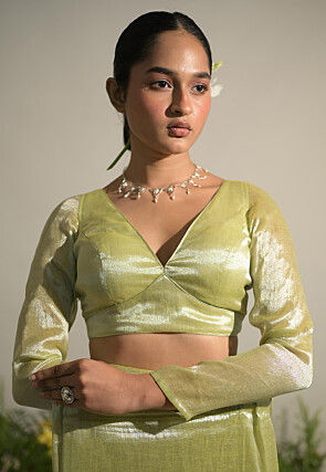 Tissue - Wedding - Readymade Saree Blouse Designs Online: Buy Fancy Blouses  at Utsav Fashion