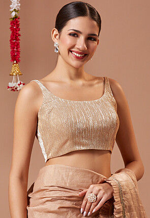 Solid Color Tissue Blouse in Rose Gold