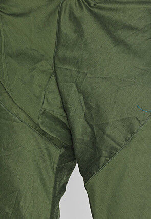 Solid Color Viscose Churidar in Dusty Green