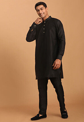Men s Black Kurta Pajama Buy Latest Men s Ethnic Wear Online Utsav Fashion