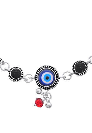 Stone Studded Adjustable Anklet Pair