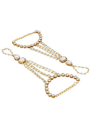 Stone Studded Adjustable Haath Phool Pair