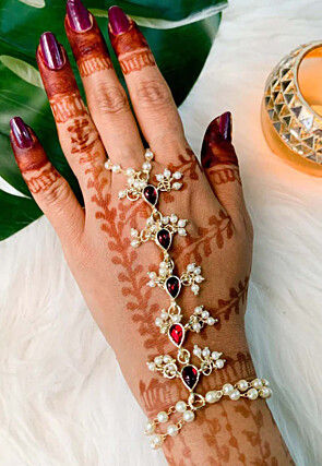 Stone Studded Adjustable Haath Phool