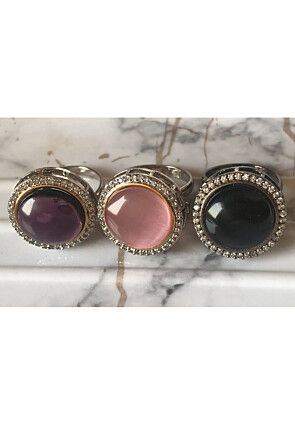 Stone Studded Adjustable Ring
