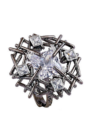 Stone Studded Adjustable Ring
