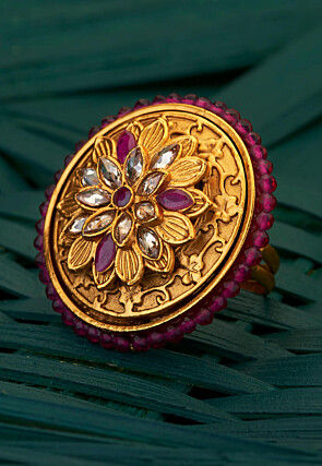 Stone Studded Adjustable Ring