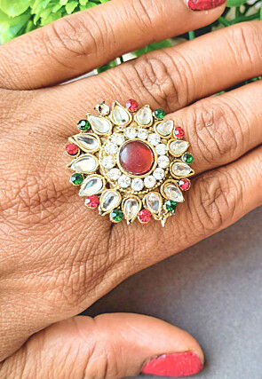 Stone Studded Adjustable Ring