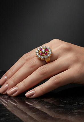 Stone Studded Adjustable Ring