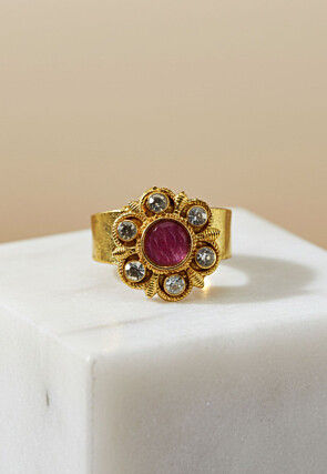 Stone Studded Adjustable Ring