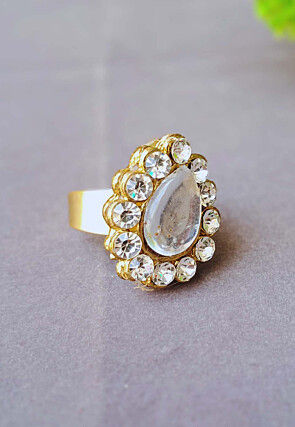 Stone Studded Adjustable Ring