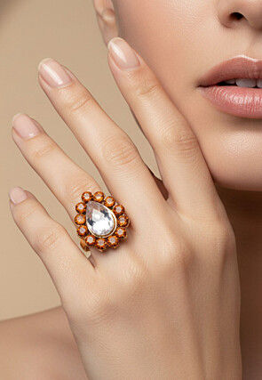 Stone Studded Adjustable Ring