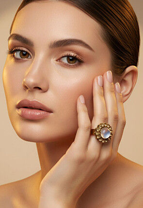 Stone Studded Adjustable Ring