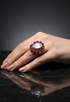Stone Studded Adjustable Ring