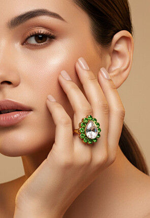 Stone Studded Adjustable Ring