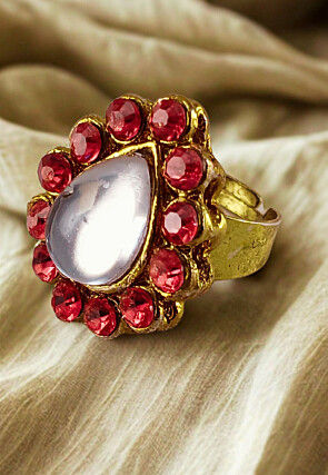 Stone Studded Adjustable Ring