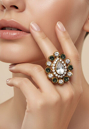 Stone Studded Adjustable Ring
