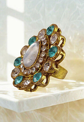 Stone Studded Adjustable Ring