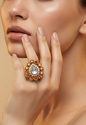 Stone Studded Adjustable Ring