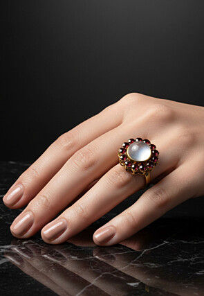 Stone Studded Adjustable Ring