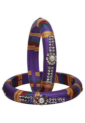 Stone Studded Bangle Pair