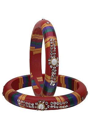 Stone Studded Bangle Pair