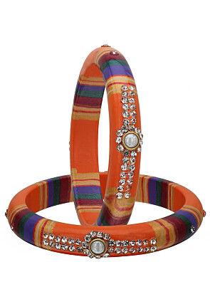 Stone Studded Bangle Pair