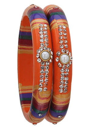 Stone Studded Bangle Pair