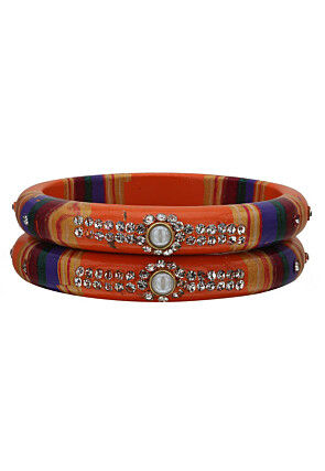 Stone Studded Bangle Pair