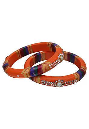 Stone Studded Bangle Pair