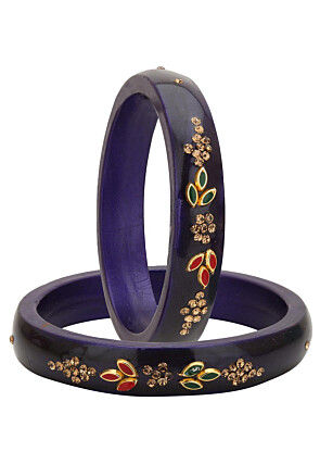 Stone Studded Bangle Pair