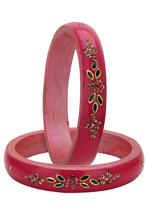 Stone Studded Bangle Pair