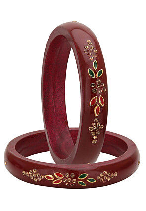Stone Studded Bangle Pair