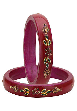 Stone Studded Bangle Pair