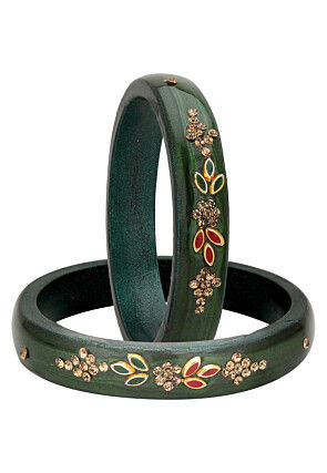 Stone Studded Bangle Pair