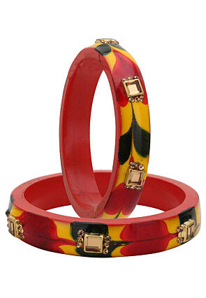 Stone Studded Bangle Pair