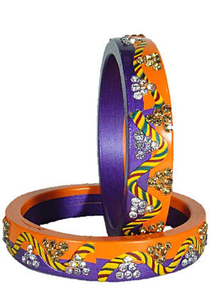 Stone Studded Bangle Pair