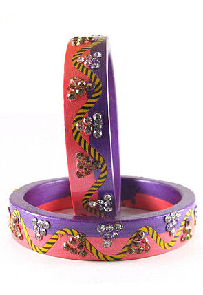 Stone Studded Bangle Pair