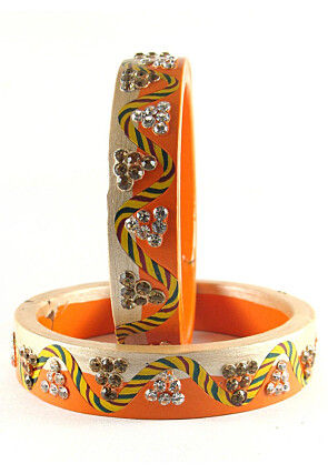 Stone Studded Bangle Pair