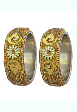 Stone Studded Bangle Pair